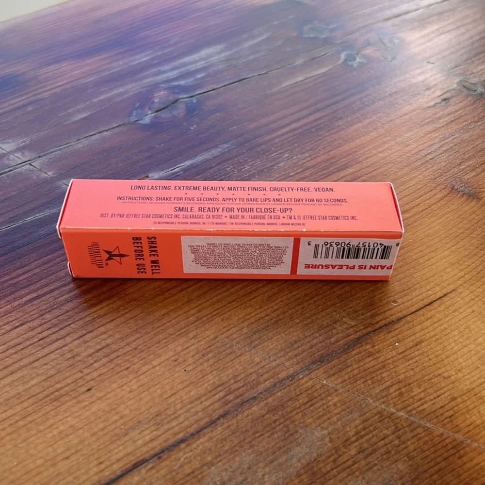 PAIN IS PLEASURE New in Box Jeffree Star Velour Liquid Lipstick Bold Orange